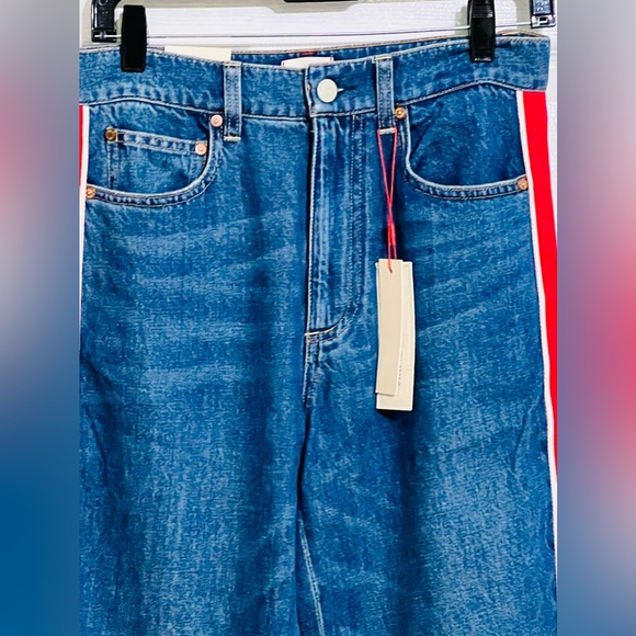 ALICE + OLIVIA WEEZY SIDE STRIPE JEAN. NWT. RETAIL 395 - Picture 3 of 14